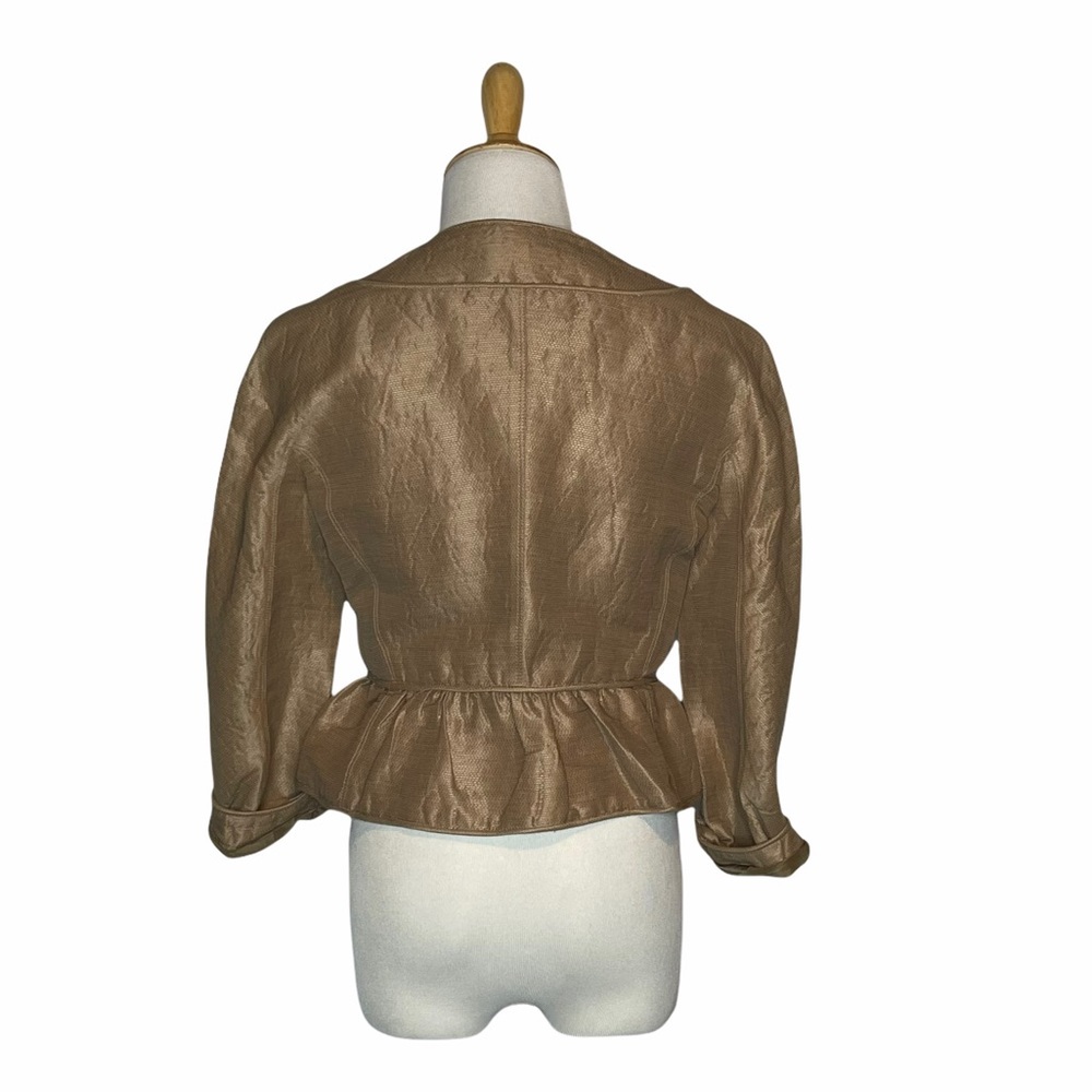 Burberry Black Label Shimmery Linen Short Jacket - Picture 4 of 16